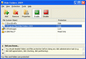 Hide Folders 2009